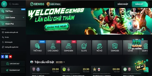 Trải nghiệm đỉnh cao tại Gem88